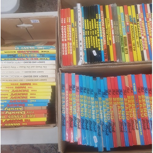 95 - A large quantity of children's annuals from the 1970s/80s & 90s to include The Dandy Book, The Beano... 