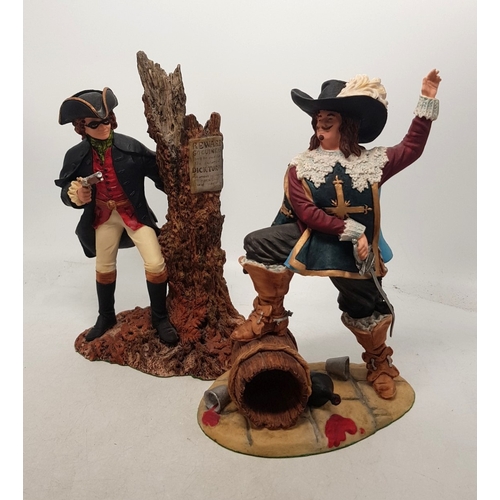 553 - Royal Doulton resin character figures, Dick Turpin and D'artagnan (2).