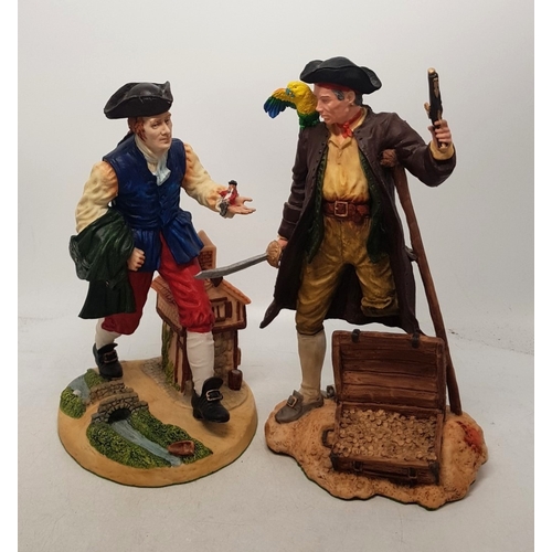 554 - Royal Doulton resin character figures, Gulliver and Long John Silver (2).