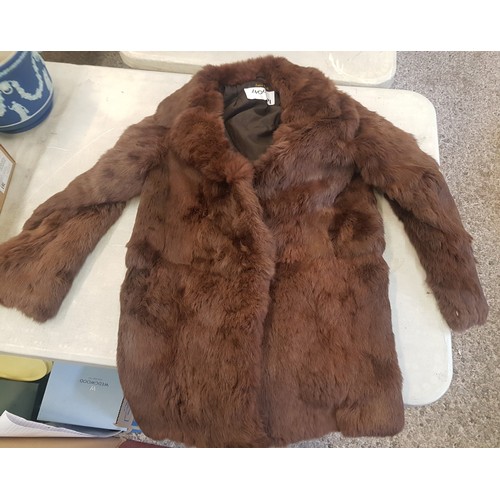 300 - James Smith Furriers of Hanley mid-brown coney ladies fur coat, approx size 14/16.