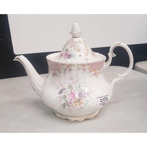 359 - Royal Albert Serenity pattern large teapot.