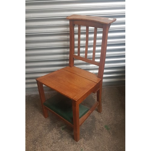 608 - Early 20th Century Metamorphic Chapel Chair. Height: 90cm