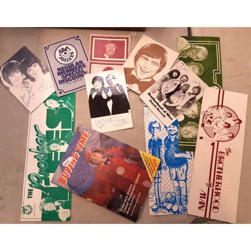 520 - A Collection of Ephemera from Jollies in Longton to include Signed Brotherhood of Man, Barron Knight... 