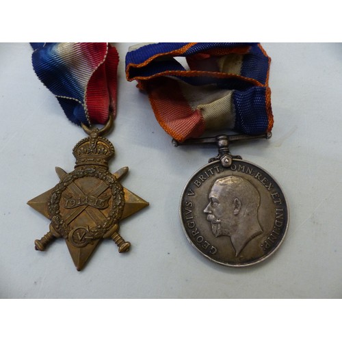 470B - WW1 Military Medal handed to PTE. G Barnett 1914-1915 together with Silver WW1 Medal 1914-1918