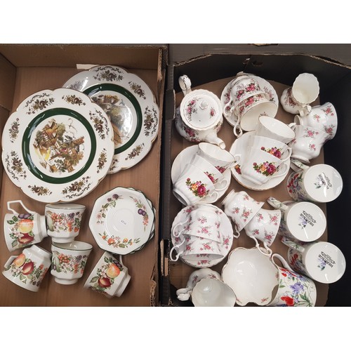 64 - A mixed collection of ceramic items to include Royal Albert Lavender Rose small teapot, 2 tea duos a... 