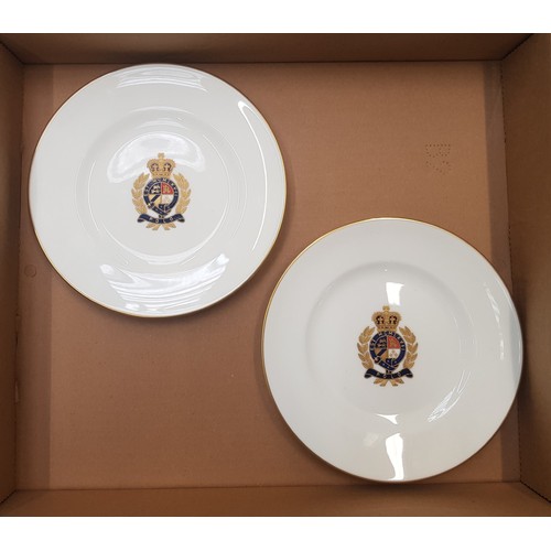 283 - Pair of Wedgwood Polo Ralph Lauren 1989 Polo Crest Bone China Plates 20.5cm in diameter (2).