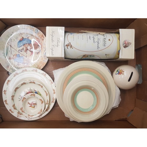 329 - A Collection of Royal Doulton Bunnykins Items and a Quantity of Susie Cooper Bowls (1 Tray)