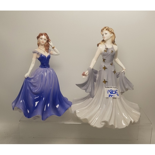 180F - Coalport lady figurines to include Shirley and Lyndsey, both first in quality (2).