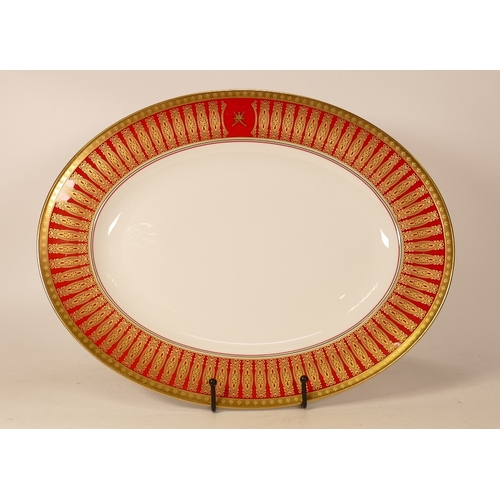 4 - Large De Lamerie Fine Bone China heavily gilded Special Commission patterned Oval Platter  with with... 