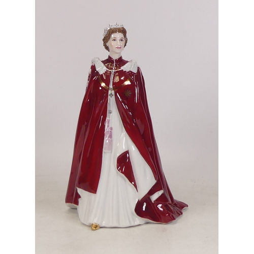 48 - Royal Worcester Lady Figure in celebration of the Queen's 80th Birthday 2006