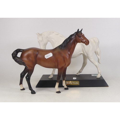 254 - Beswick Spirit of Freedom 2689 and Beswick matt Swish Tail 1182 (2)