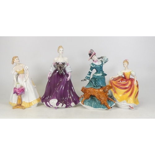 265 - Royal Doulton lady figures to include Autumntime HN3621, Autumn Attraction, True Love HN4621 and Hap... 