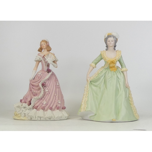 330 - Wedgwood Lady figure The Coronation Ball and Franklin Porcelain figure Marie Antoinette (2)