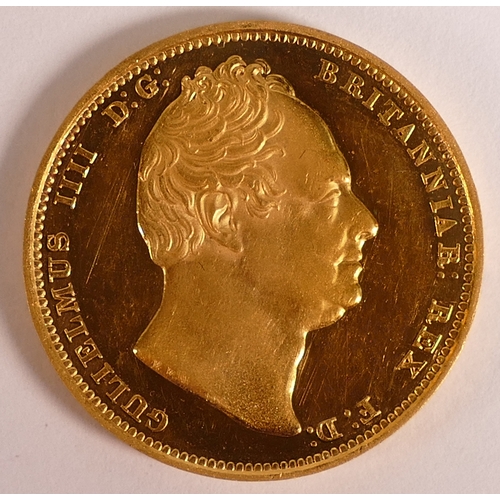 21 - William IV proof DOUBLE sovereign / £2 gold coin, original purchase price £35,800. Slight surface ma... 