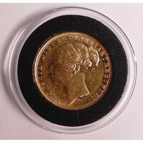 3 - Queen Victoria young head FULL sovereign gold coin, 1878 in high grade. Original purchase price £140... 