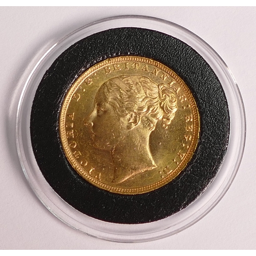 4 - Queen Victoria young head FULL sovereign gold coin, 1871 in very high grade. Original purchase price... 