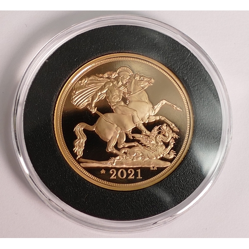 40 - QEII £2 gold double sovereign proof coin 2021 40g, original cost £2900. Box & COA.  Limited edition ... 