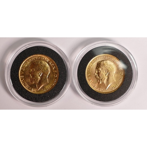 51 - 2 x FULL Sovereigns - QEII & Philip birth year sovereigns 1926 & 1921.  Purchase cost £2000.  Box, c... 