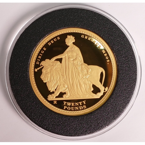 56 - 2019 Queen Victoria 200th Anniversary fine gold £20 sovereign with book, box, invoice & COA, weight ... 