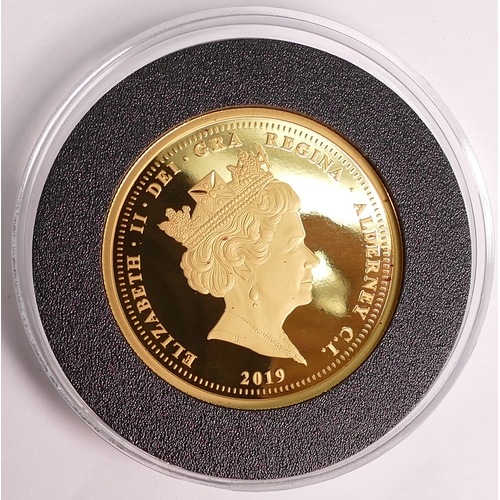 56 - 2019 Queen Victoria 200th Anniversary fine gold £20 sovereign with book, box, invoice & COA, weight ... 