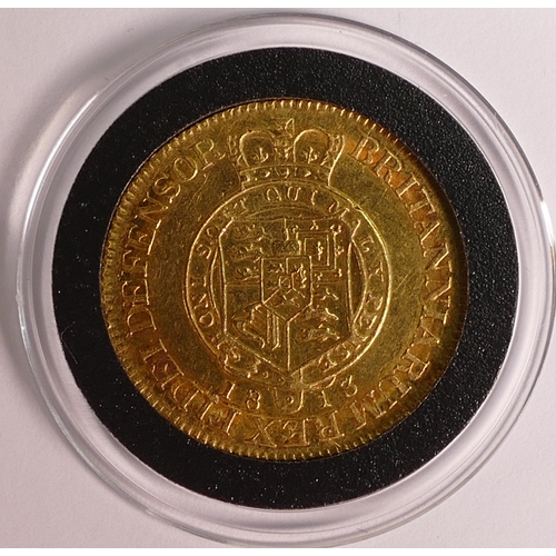 6 - 1813 Full gold 'Military' Guinea coin.  Original purchase price £13,500.