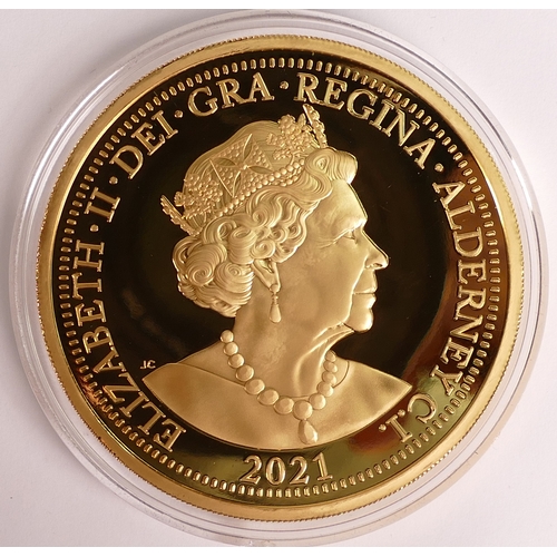 60 - 2021 Queen's 95th Birthday £50 sovereign fine gold (.999) coin, weight 142.61g.  Purchase cost £17,0... 