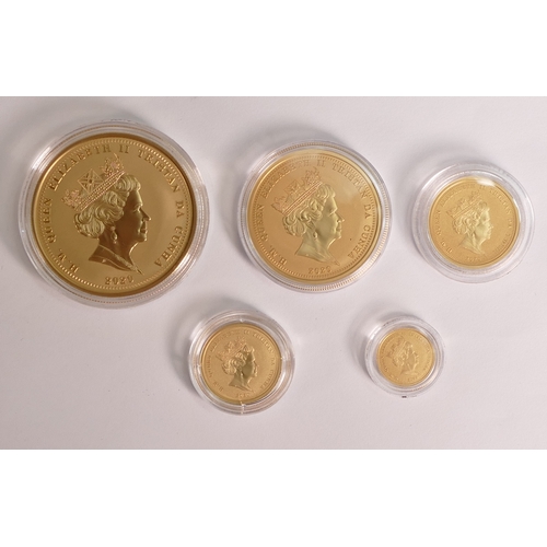 63 - 2020 Dunkirk 80th anniversary proof gold definitive 22ct gold coin proof 5 sovereign coin set - incl... 