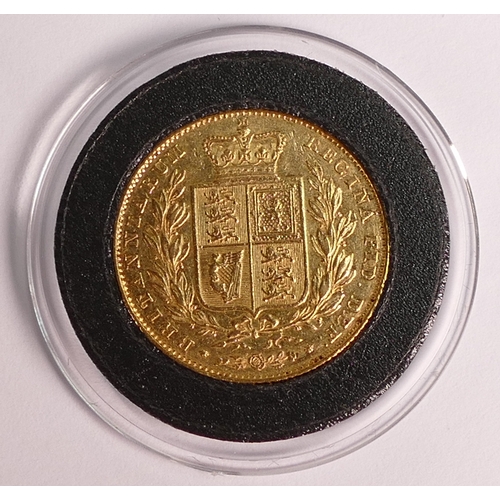 68 - Queen Victoria shield back FULL sovereign 1838, scarce in this condition, purchase cost £7000, invoi... 