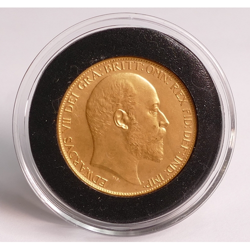 80 - Edward VII 1902 matt proof £2 / double sovereign, purchase cost £3900.