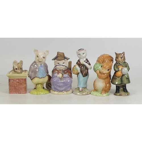 206 - Beswick Beatrix Potter figures to include Simpkin and Susan together with Royal albert and this pig ... 