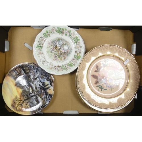 29 - A collection of decorative wall plates to include Royal Worcester examples, England's four seasons w... 