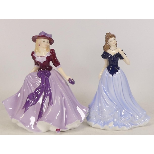 253 - Royal Worcester lady figures to include September and Happy Birthday, boxed. (2)