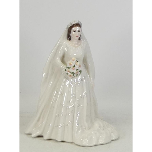 254 - Royal Worcester figurine Queen Elizabeth II Diamond Wedding Anniversary, boxed