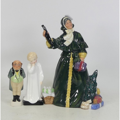 272 - Royal Doulton figure Christmas Parcels HN2851 (2nds), Darling HN1985 together with Cooper Clayton fi... 