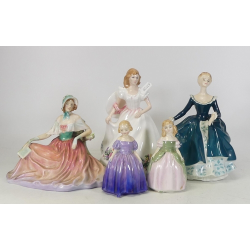 241 - Royal Doulton lady figures to include Memories HN2030, Joanne HN3422 (2nds)Janine Hn2461 (2nds and c... 