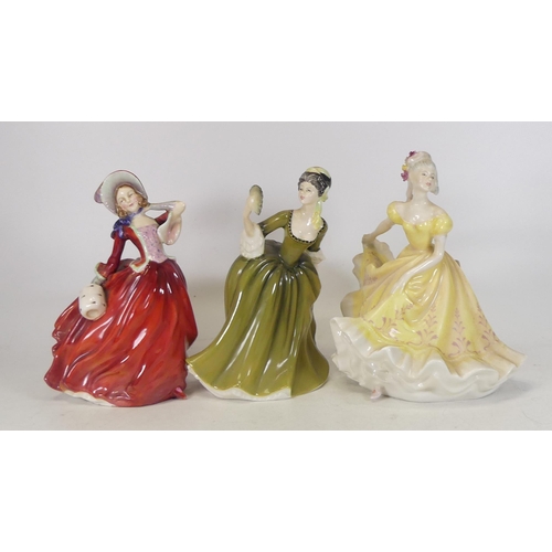 242 - Royal Doulton lady figures Ninette HN2379, Autumn Breezes HN1934 and Simone HN2378 (3)