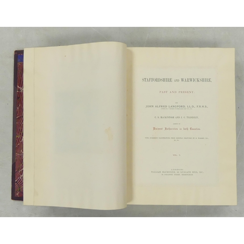 279 - A large hard back book Staffordshire and Warwickshire pass and present, Langford volume 2