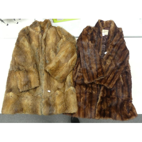 291 - Two vintage fur coats one by Colman Sumberg Hanley Stoke on trent