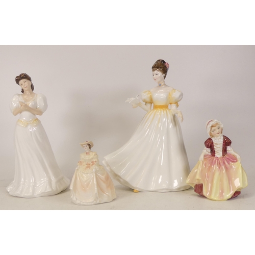 308 - Royal Doulton Lady figures to include Maria Hn3381, Kathleen HN3609, Dinky Do Hn2120 and Coalport Ki... 