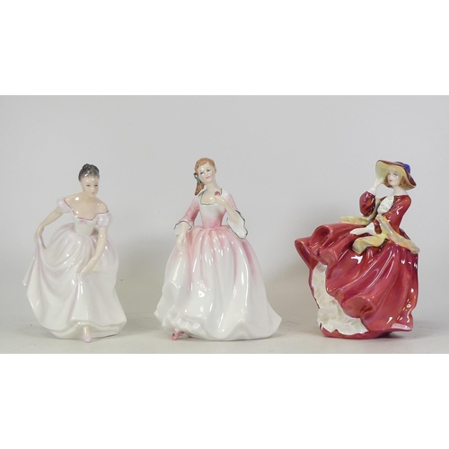 309 - Royal Doulton Lady figures to include Top O the Hill HN1834, Tender Moments HN3303 and Danielle HN30... 