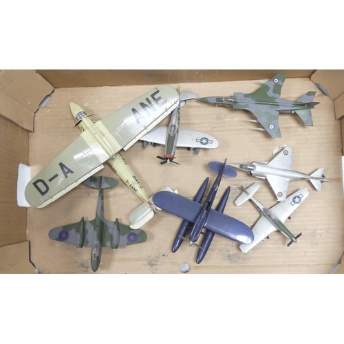 331 - A collection of made model aeroplanes to include Dornier Do18, Super marine, North American P-51, Gl... 