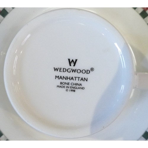 308 - A large collection of Wedgwood Manhattan tea and dinner ware to include 24 x dinner plates, 8 pasta ... 