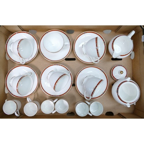 310 - Wedgwood Colorado tea and dinner ware to include - 6 tea cups & saucers, milk jug, sugar bowl, oval ... 