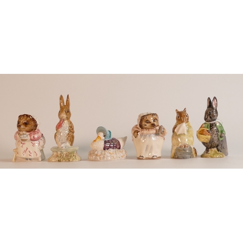 201 - A collection of Beswick Beatrix Potter BP3 to include Little Black Rabbit, Chippy Hackee, Fierce Bad... 