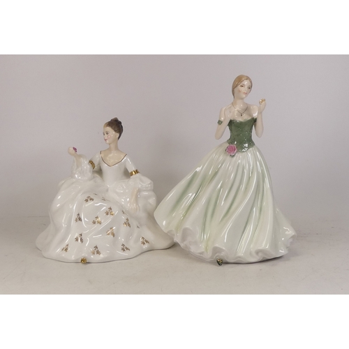 421 - Royal Worcester Limited edition lady figure Keepsake (boxed with cert) and Royal Doulton seconds lad... 