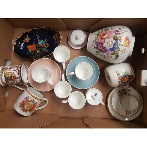 11 - A mixed collection of ceramics to include Carlton Ware Asiatic pheasant dish, Aynsley temple jar, Ro... 