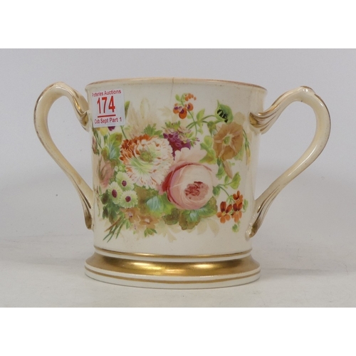 174 - Large two handled Victorian loving cup. 