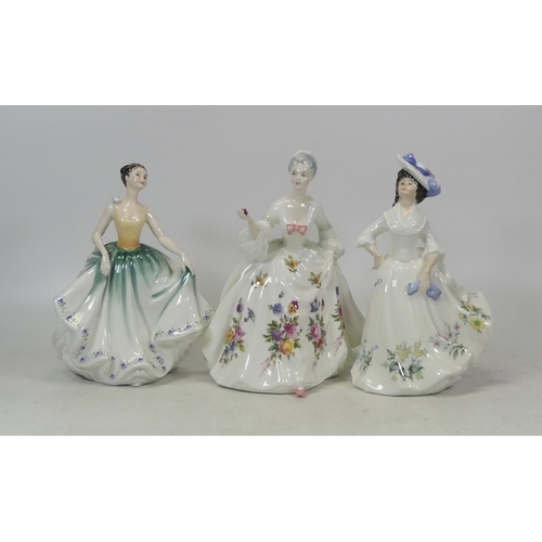 199 - Three Royal Doulton Lady Figures Adele HN2480, Diana HN2468 and Cynthia HN2440 (3)