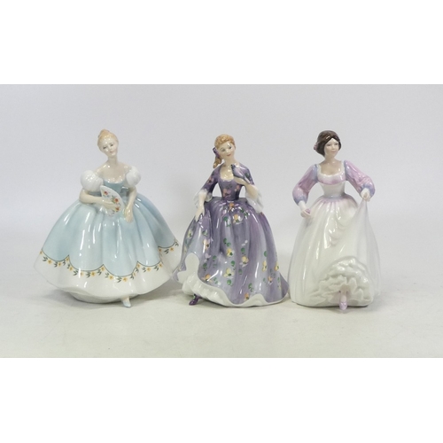 238 - Three Royal Doulton Lady Figures First Dance HN2803 (seconds), Nicola HN2389 and Ashley HN3420 (3)