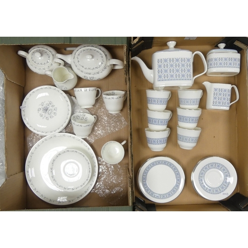 369 - Two tea sets to include Royal Doulton Counterpoint H5025 together with Wedgwood Sylvia W4201 includi... 